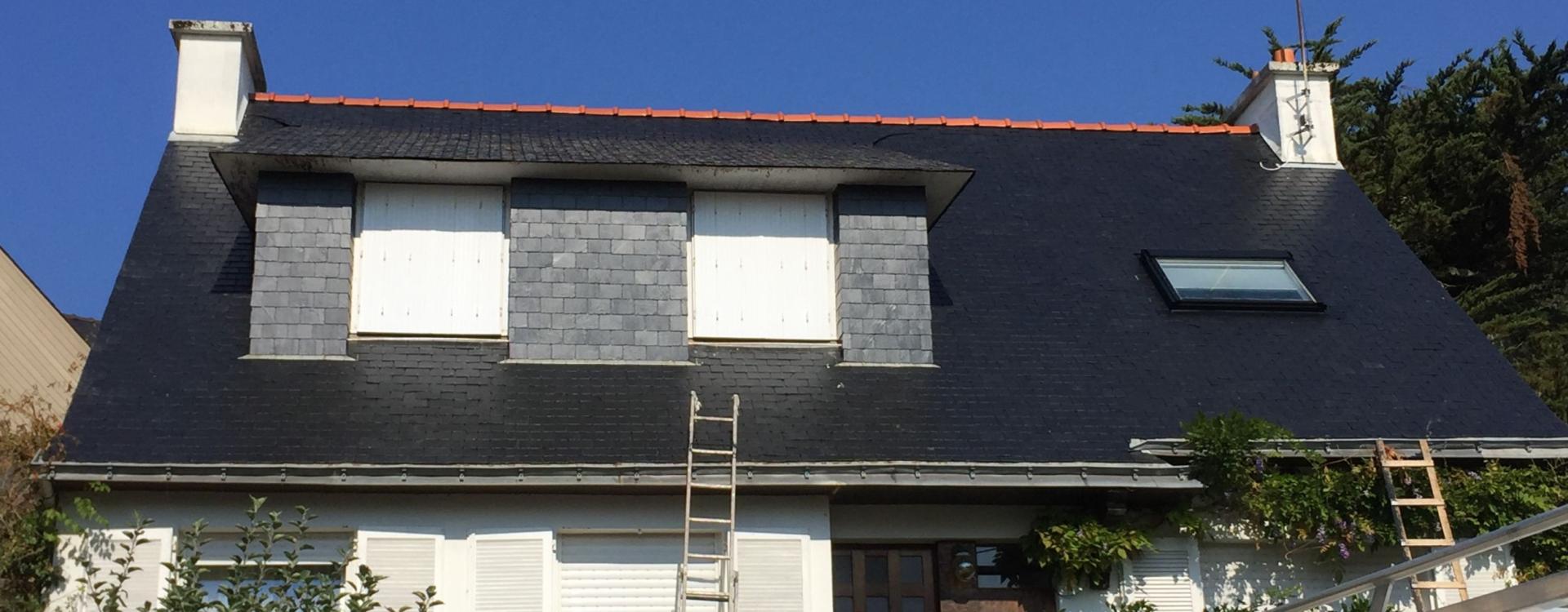 Nettoyage de toiture avec résine hydrofuge